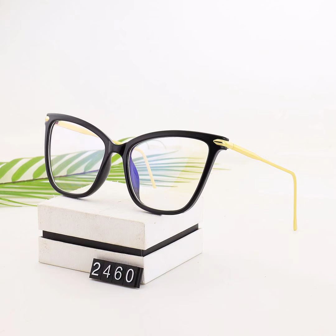 2460 in stock, this trendy, irregular, ultra-light TR material multi-color mixed optical frame with blue light protection can be paired with myopia glasses detail image 1