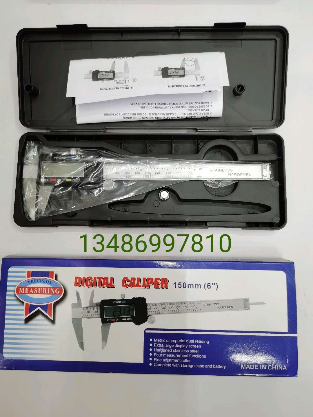 Vernier caliper digital display caliper micrometer measuring tool hardware undefined