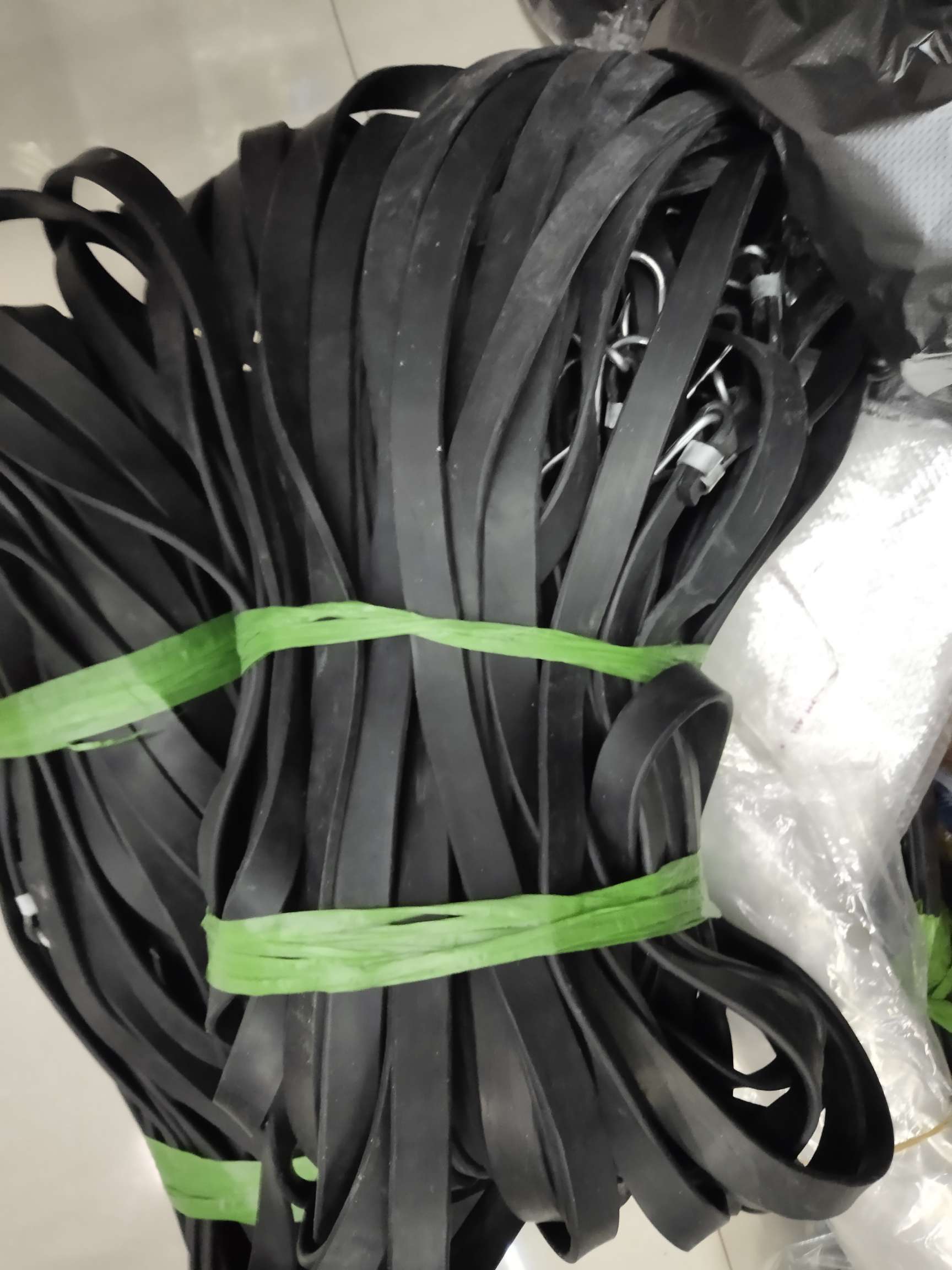 3-meter black leather car rope