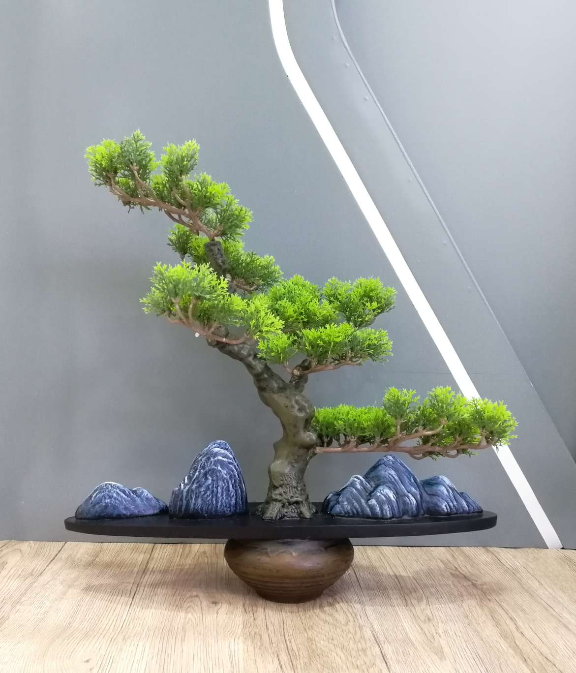 仿真迎客松摆件 树脂 工艺品摆件 树脂配件 图