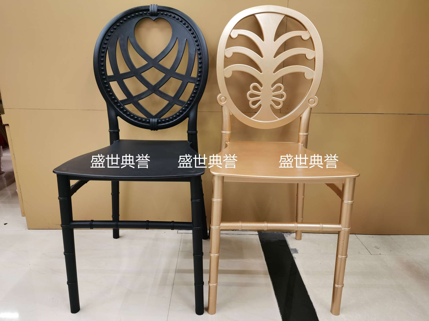 上海外贸户外婚礼折叠椅酒店婚庆塑料竹节椅PP一体椅子酒店宴会椅详情图16