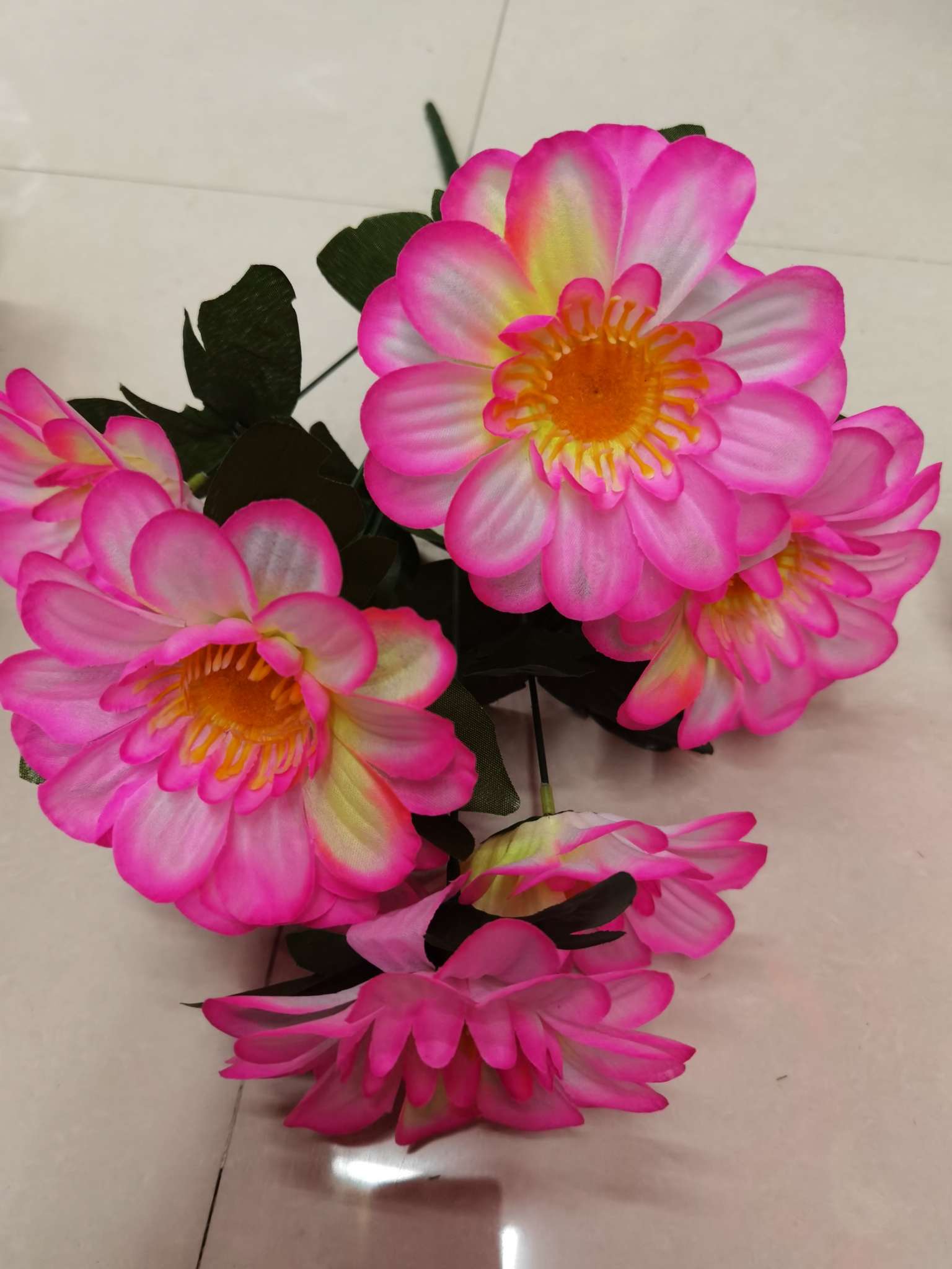 Nine small chrysanthemums detail image 5