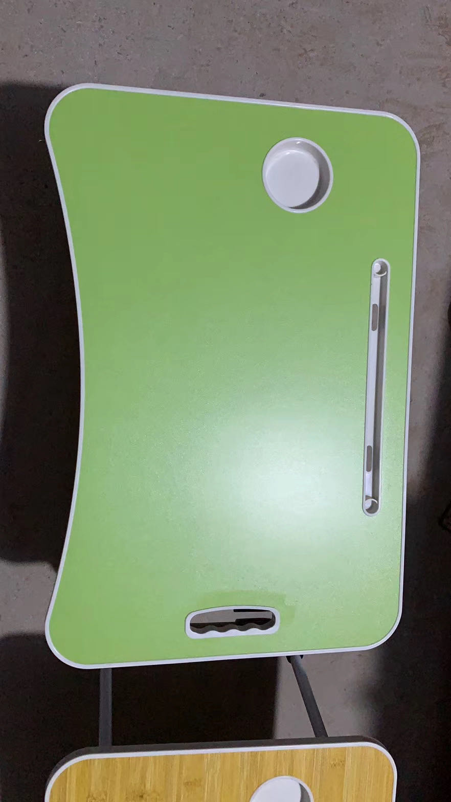 Foldable green computer desk thumbnail