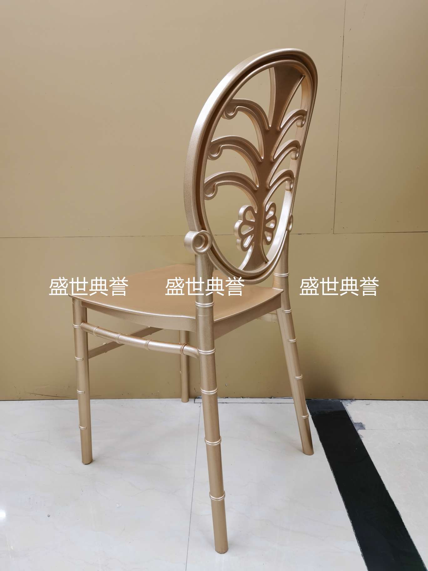 上海外贸户外婚礼折叠椅酒店婚庆塑料竹节椅PP一体椅子酒店宴会椅详情图14