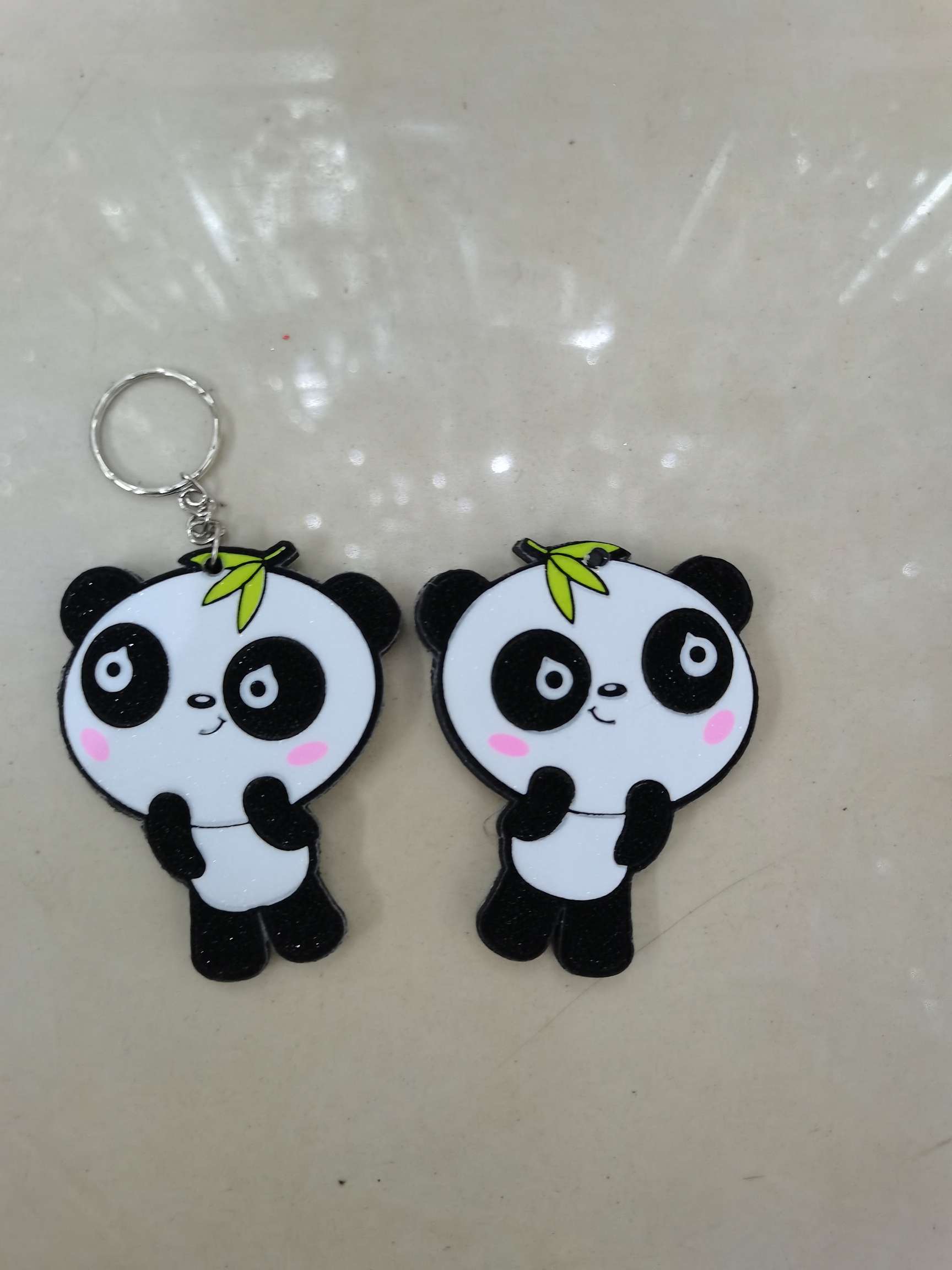 Pⅴc Pendant Panda Key Chain full figure