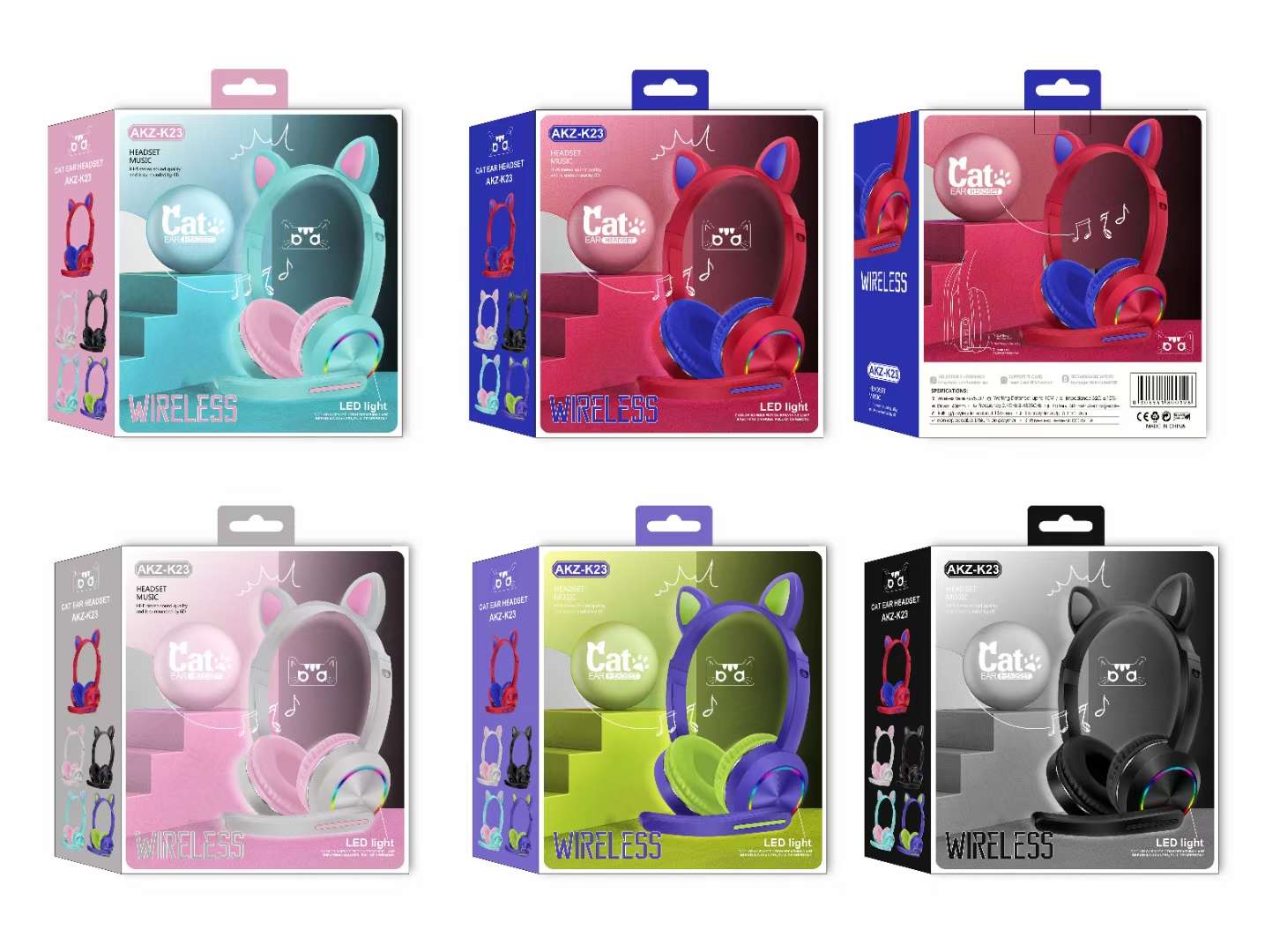 New product pre-sale ✨ ✨ AKZ-K23 Bluetooth microphone: Exclusive private mold flash, cute and novel cat ears 🎉 Long label for clearer calls [good] details Picture