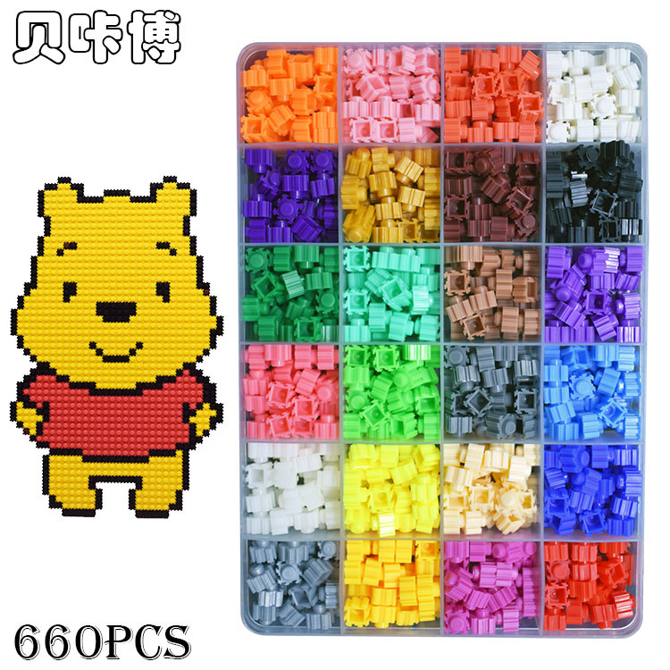Puzzle Children animation cartoon Assembly DIY tandem small particles 8mm box building blocks Amazon CPC toy, thumbnail