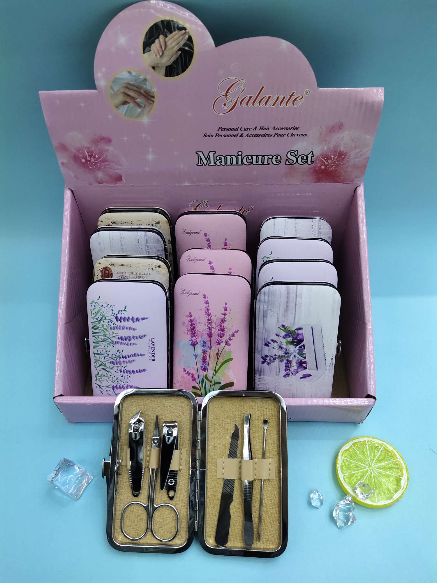 Lavender nail clipper set, 6-piece manicure kit thumbnail