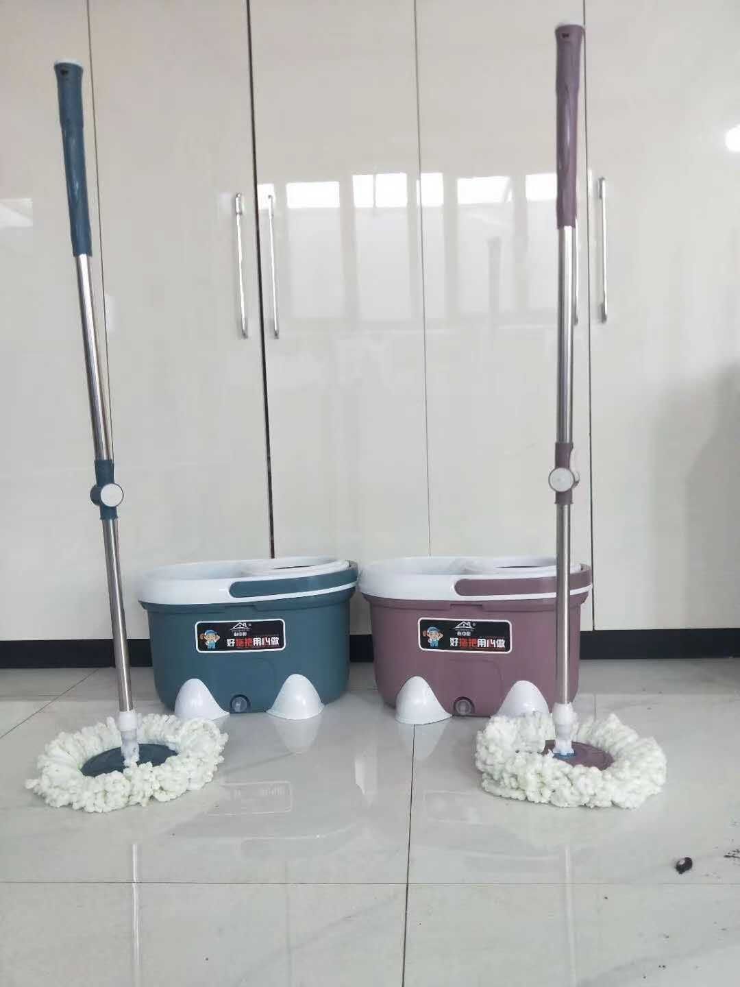 【超厚】拖把旋转拖把桶家用懒人拖把拖布桶墩布桶好神拖+3拖把头
