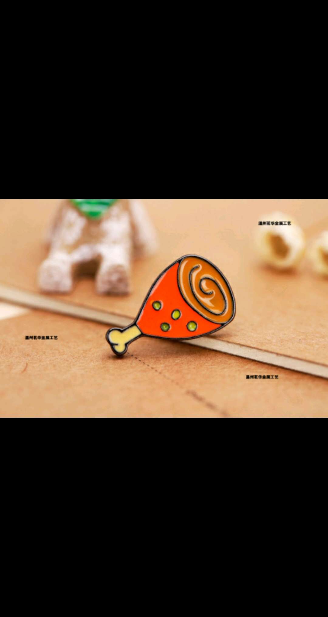 日系原宿可爱吃货汉堡披萨热狗系列男女胸针徽章领针