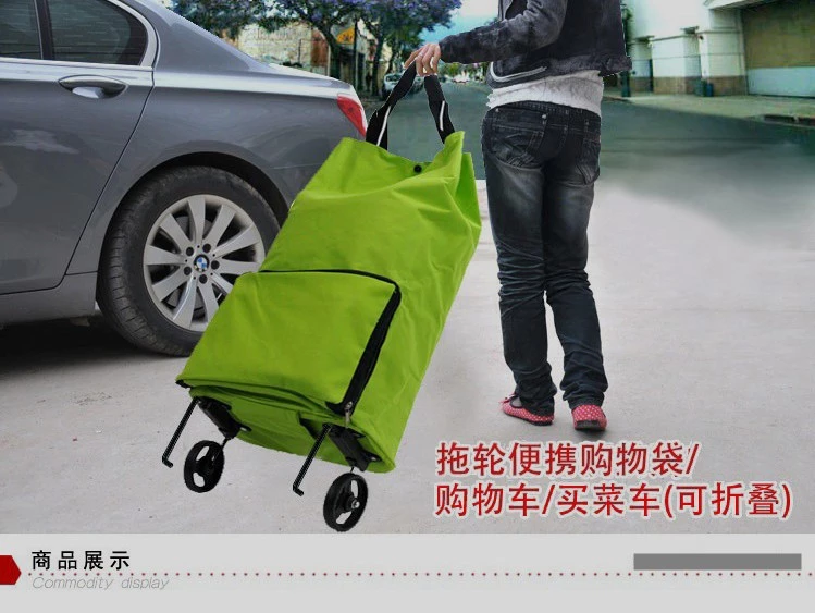 厂家直销定制购物袋轮子包可折叠购物买菜车日式手提便携式拖轮包详情图17
