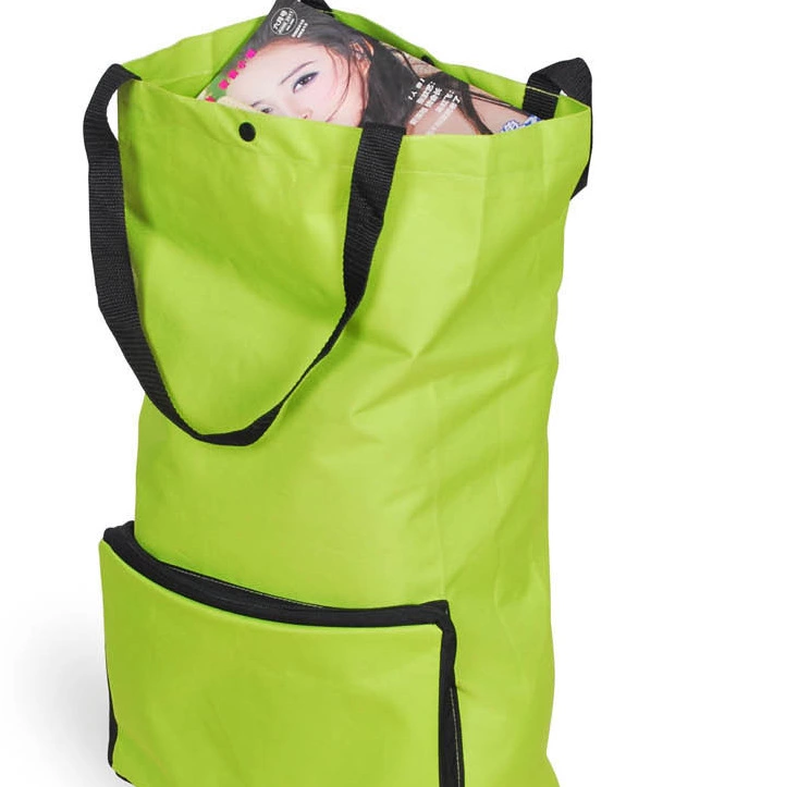 厂家直销定制购物袋轮子包可折叠购物买菜车日式手提便携式拖轮包