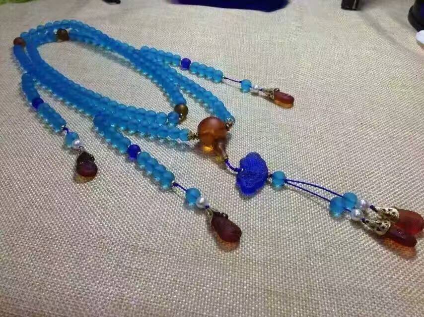 Glass prayer beads + counting details Picture