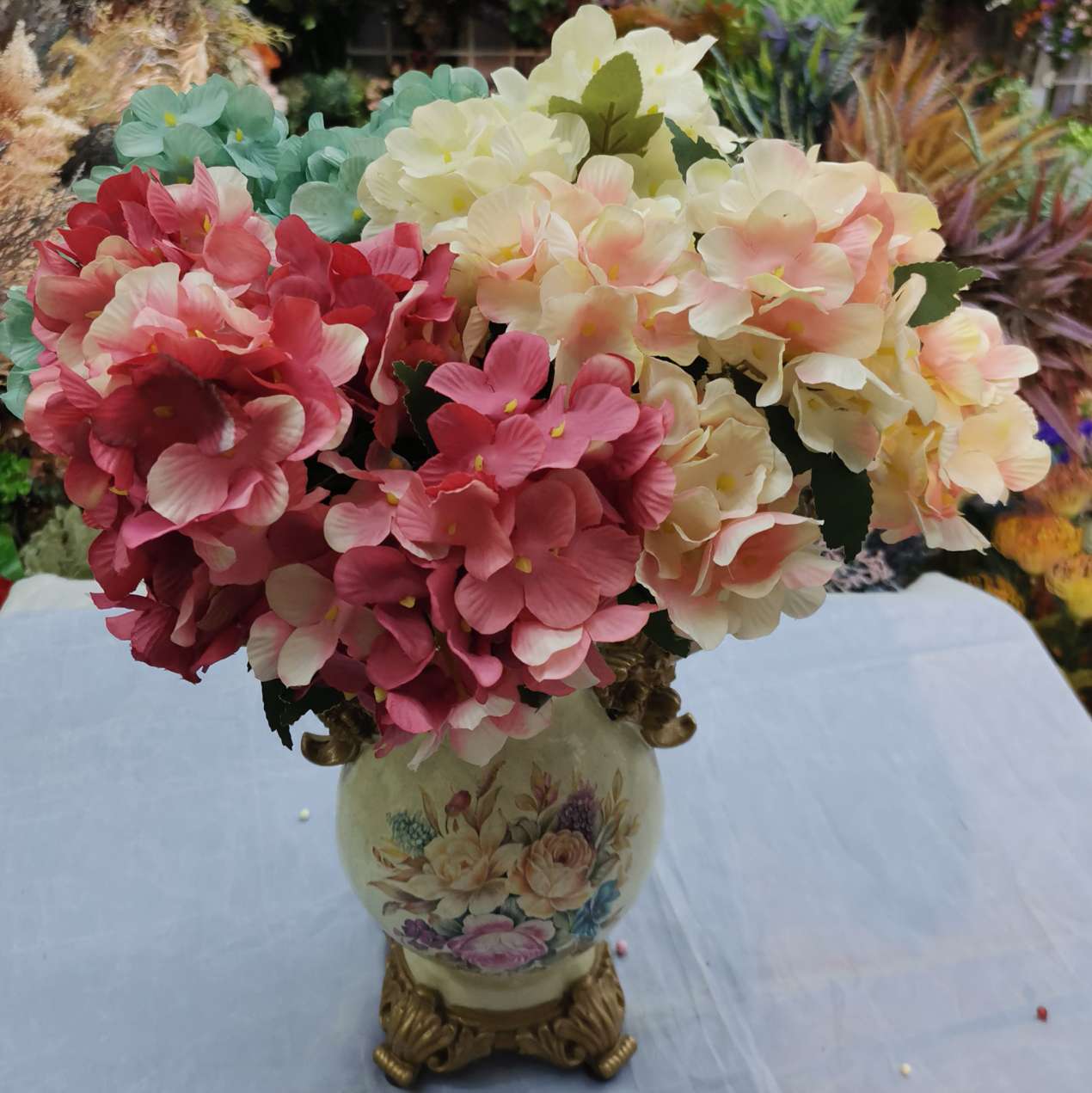 Simulated European hydrangea violet