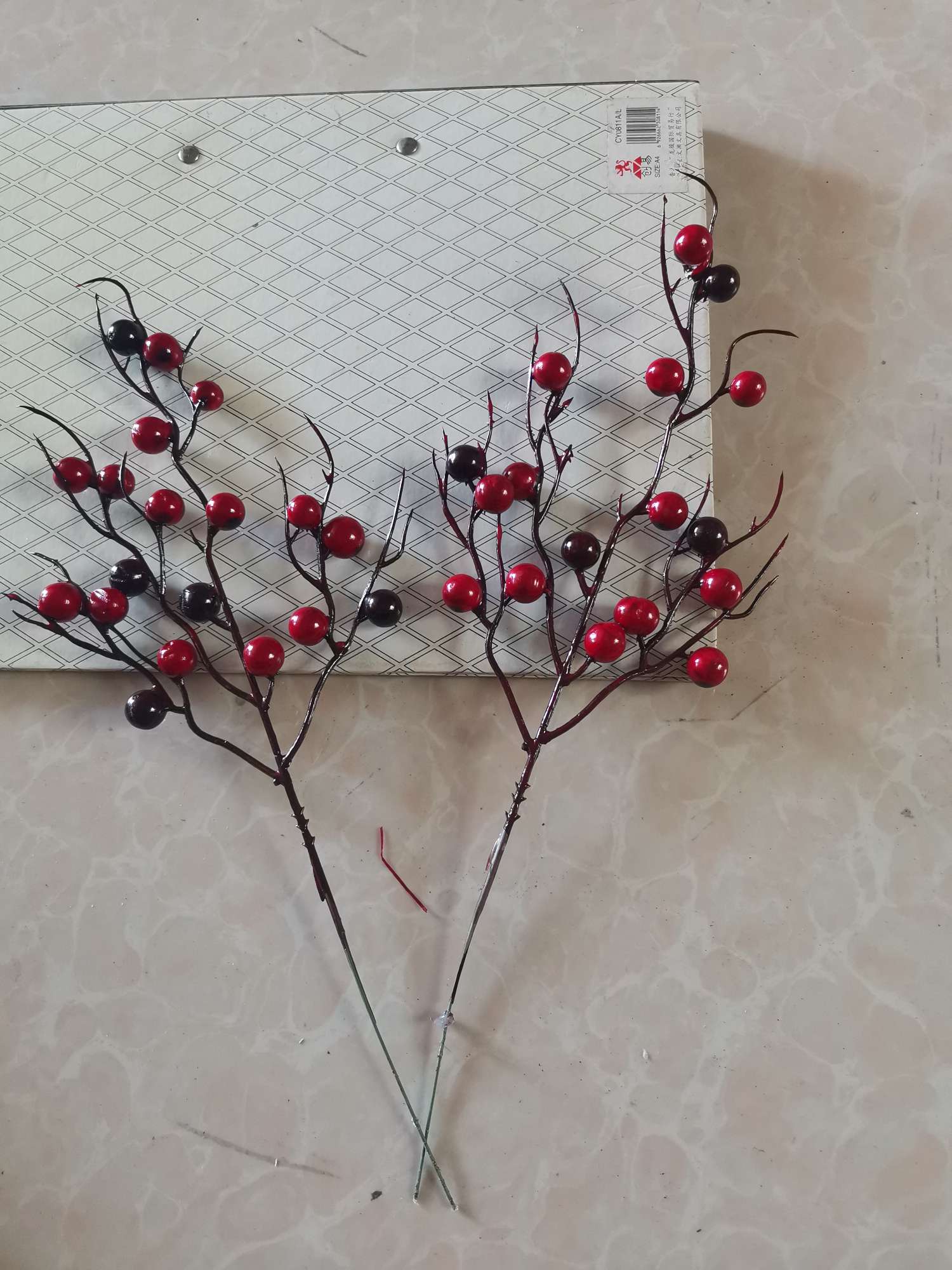 仿真圣诞红果圣诞叉产品图