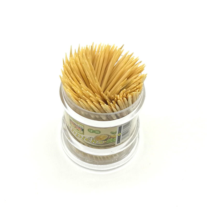 仿青花瓷中国红塑料牙签瓶家用牙签盒筒饭店抖音高档罐桶旋转式产品图