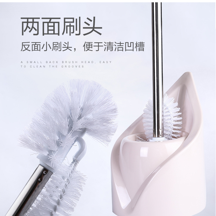 Toilet brush set with no blind spots in the bathroom, cleaning brush, long-handled plastic toilet cleaning brush, toilet brush pic 4