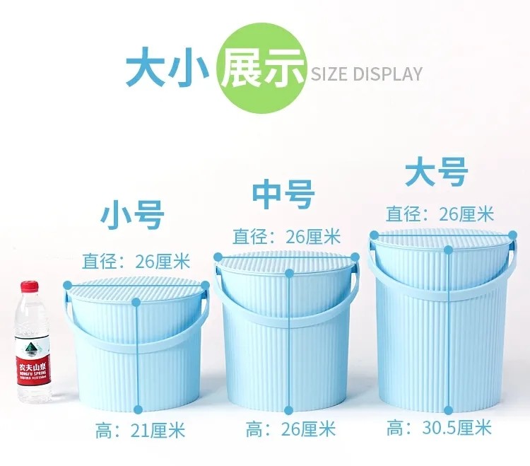 TS 厂家直销钓鱼桶 带盖收纳桶 加厚手提带盖塑料水桶米桶详情图3