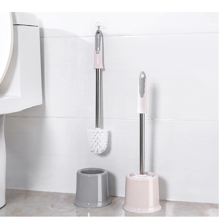 Toilet brush set with no blind spots in the bathroom, cleaning brush, long-handled plastic toilet cleaning brush, toilet brush pic 7