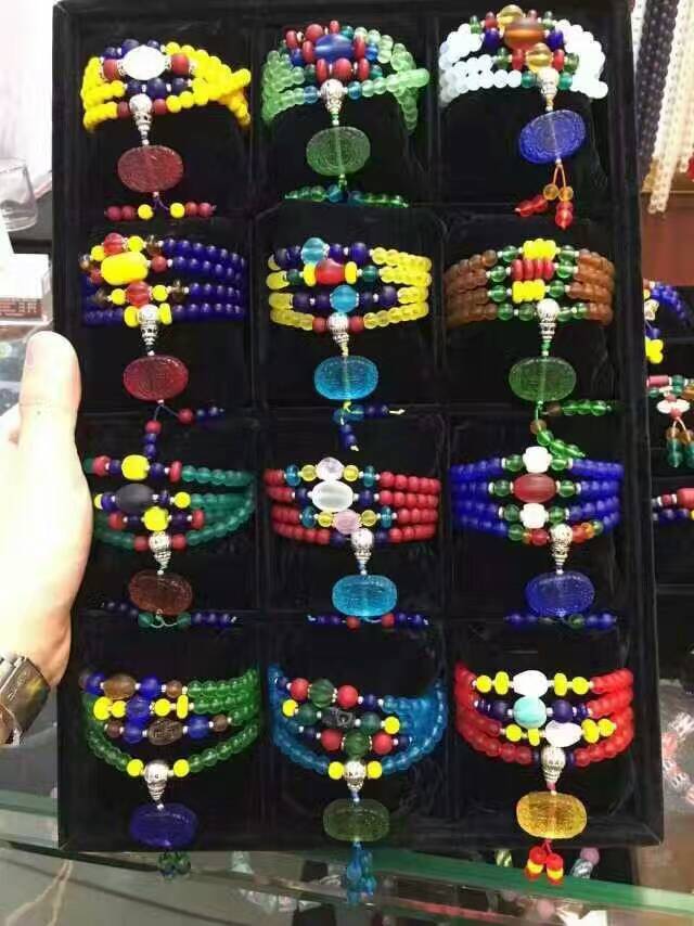 108 glass prayer beads details Picture