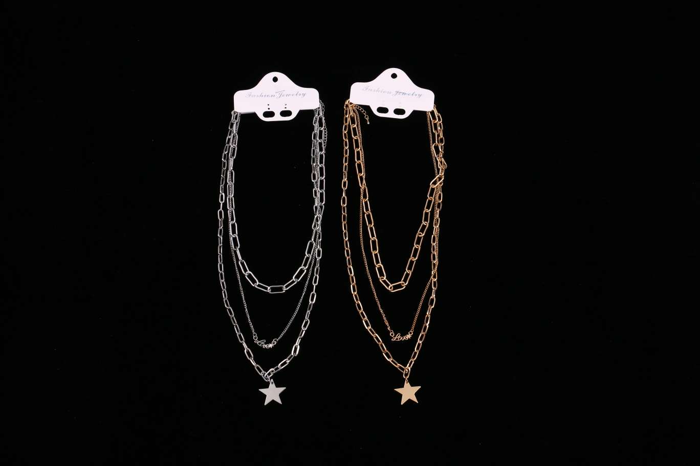 European and American style multi-layered necklace with five-pointed star pendant Application Scenario