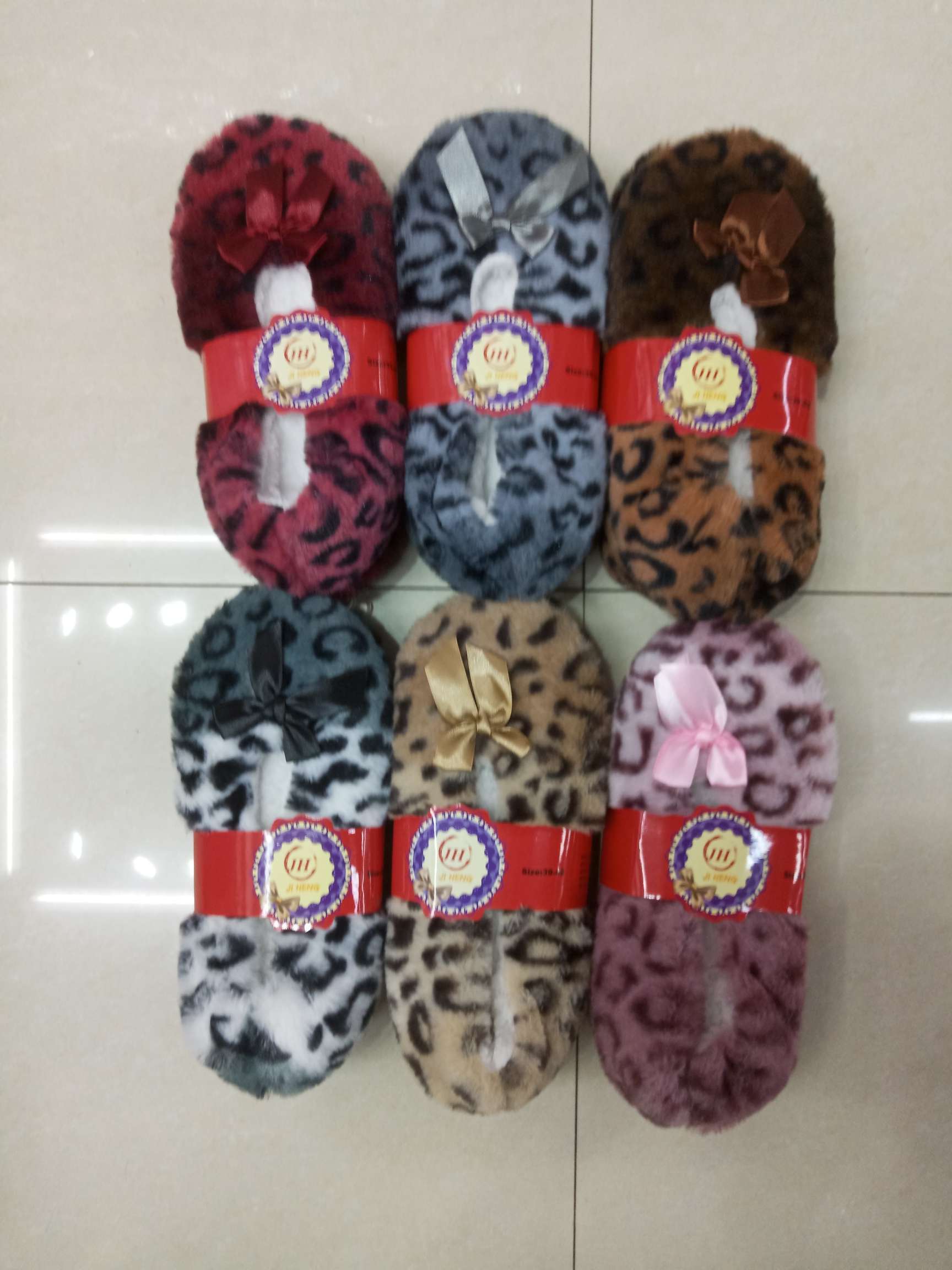 Leopard print round-mouthed shoes