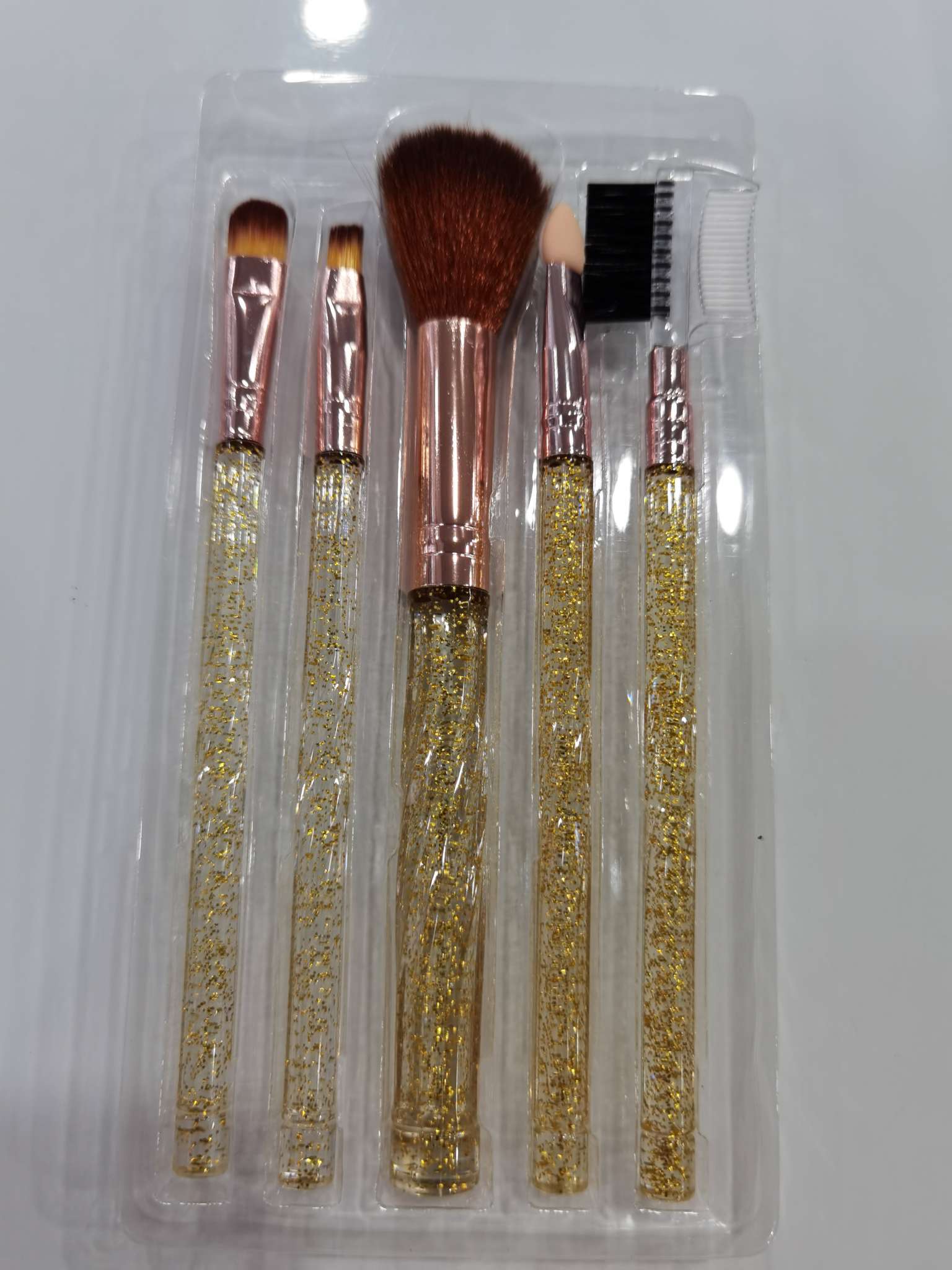 化妆刷露特斯新款美容化妆葱粉平底5支刷详情图2