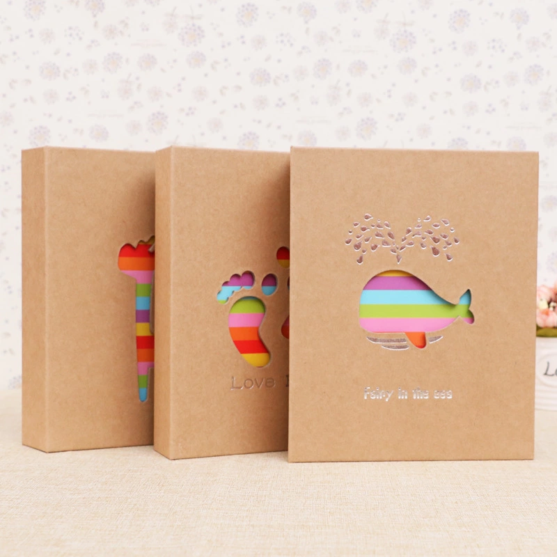 8757脚丫相册影集6寸200张8寸100张卡通相册环保PP儿童宝宝纪念册批发详情图1