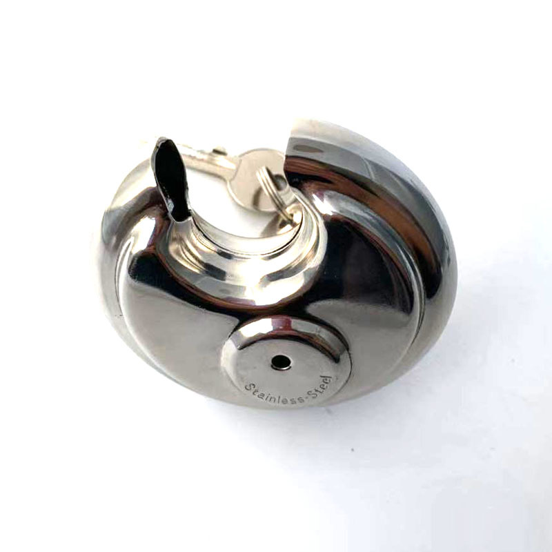 圆饼锁不锈钢锁具月牙锁仓库锁防盗挂锁详情图3