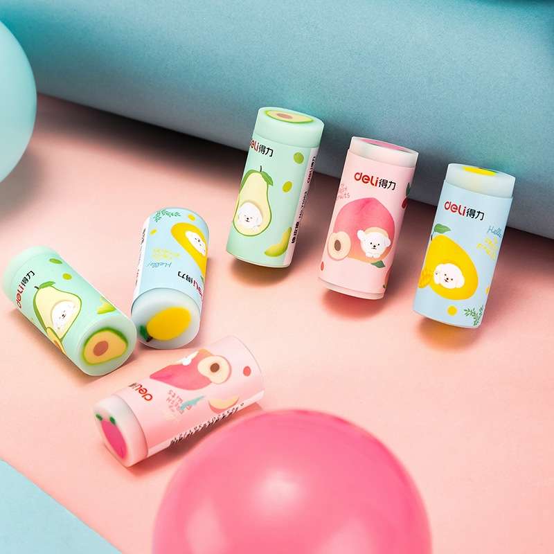 得力可切水果夹心橡皮擦可爱超萌创意卡通小学生擦得干净少碎屑图