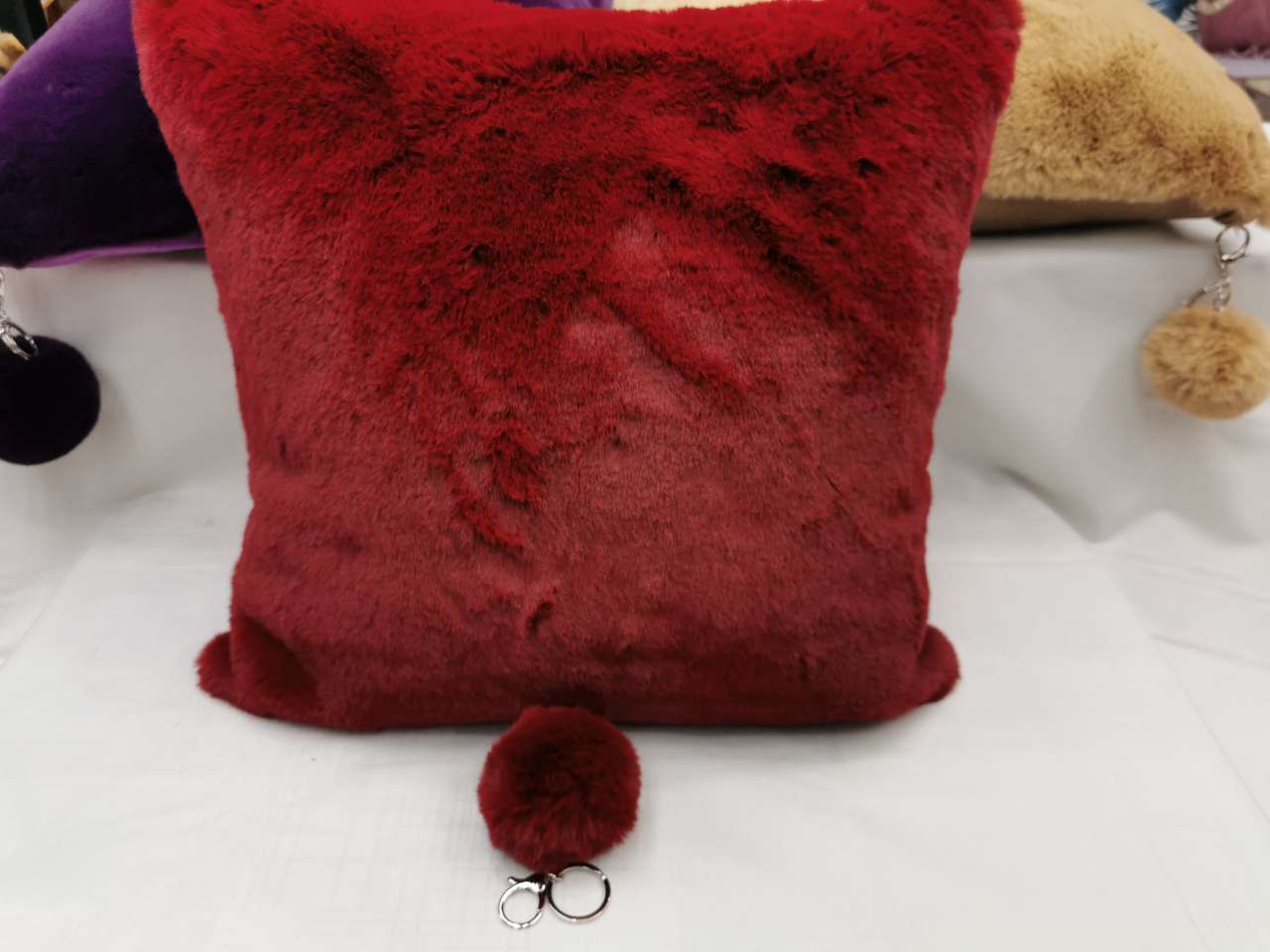 Imitation Rabbit Hair Pillow New Pillow Case Soft Plush Cushion Cover Cushion Bedding Daily Department Store details Picture