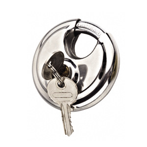 圆饼锁不锈钢锁具月牙锁仓库锁防盗挂锁详情图1