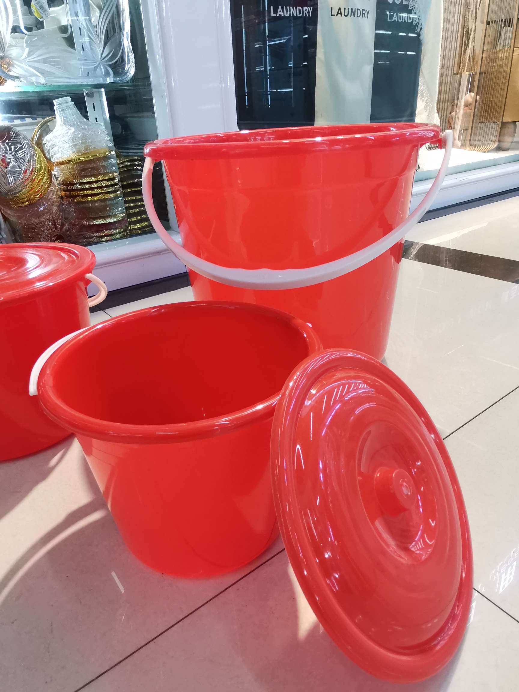 宿舍桶塑料水桶手提加厚洗衣桶家用多功能储水桶圆形桶宿舍洗衣桶 小号  帆细节图