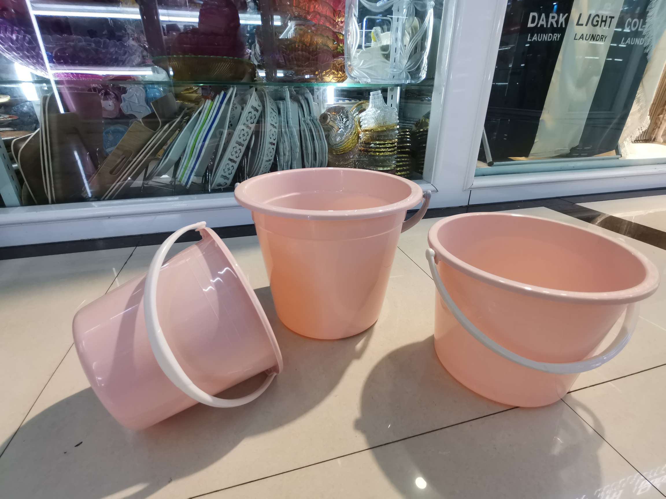 宿舍桶塑料水桶手提加厚洗衣桶家用多功能储水桶圆形桶宿舍洗衣桶 帆 S1白底实物图