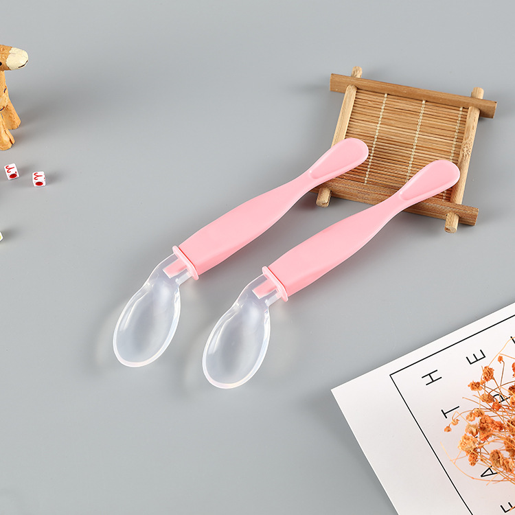 厂家供应硅胶安全大头软匙 婴幼新生儿喂食餐具 宝宝软头喂养勺详情图8