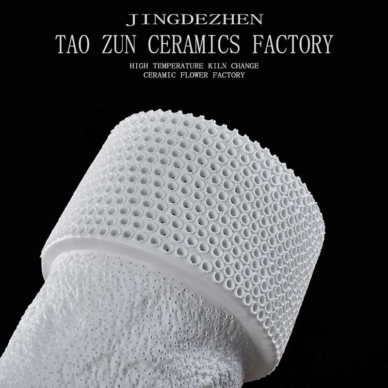 Pottery Zun Model Room Italian Minimalist Black And White Flower Decoration Exhibition Hall Vase Model Room Living Room Decoration Sales Office Soft Installation 056 Application Scenario