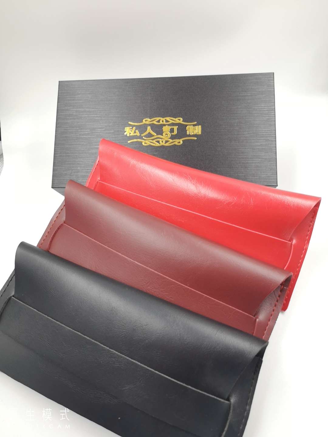 PU革太阳镜盒潮牌皮革软包眼镜盒GM墨镜盒便携大框眼镜盒网红眼镜详情图6