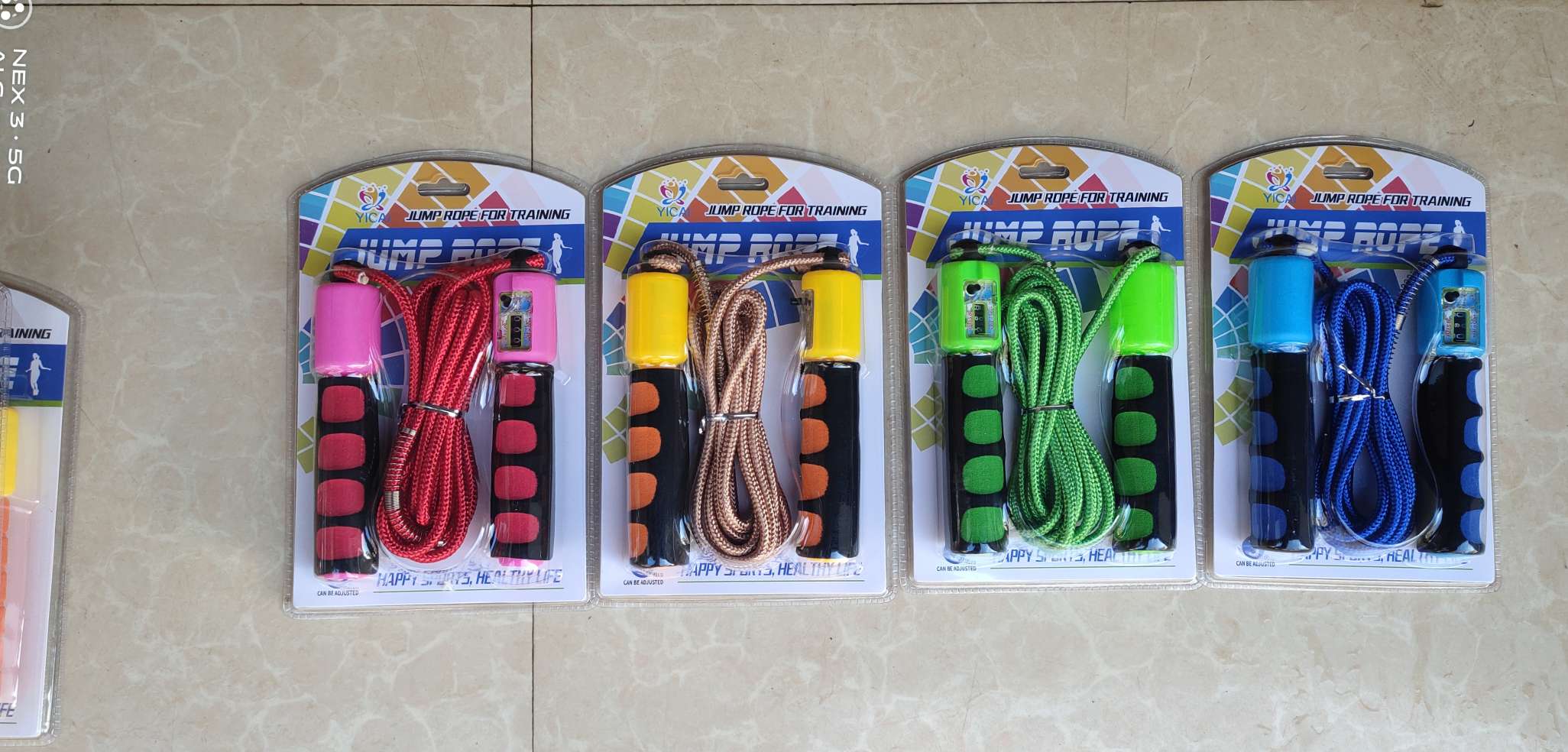 Vacuum-formed fingerprint sponge cover counting skipping rope details Picture