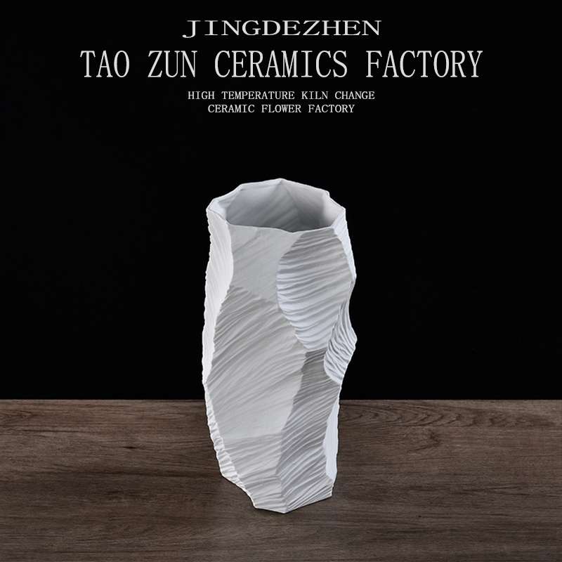 Pottery Zun Modern Simple Flower Arrangement Decoration Home Decoration Ceramic Living Room Creative Tv Cabinet Dry Flower Vase Flower Decoration Application Scenario