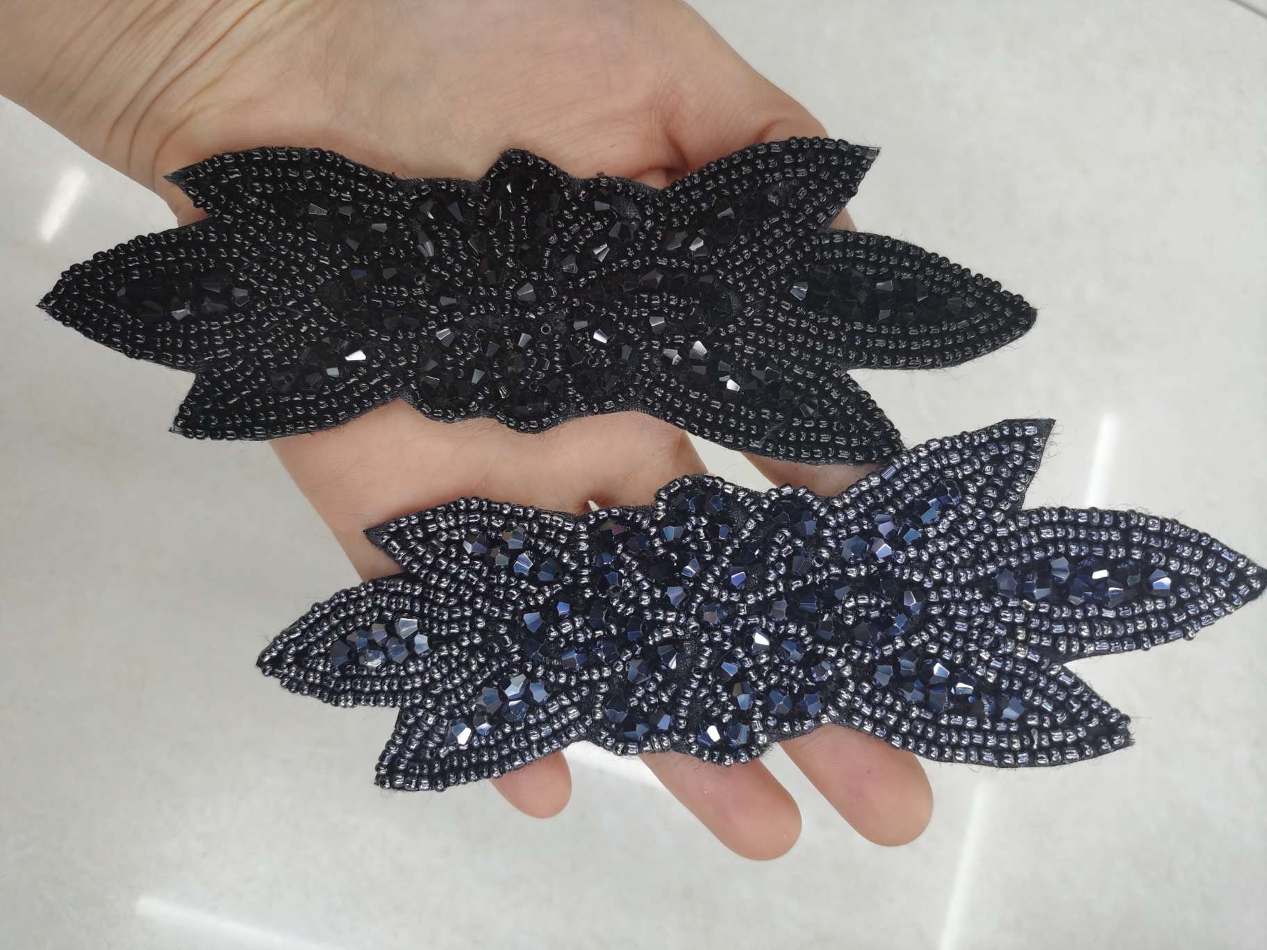 Flower Leaf Crystal Nail Bead Cloth Applique Clothing Accessories Scarf Decorative Flower Clothes Skirt Chest Decorative Flower Leaf Item Picture