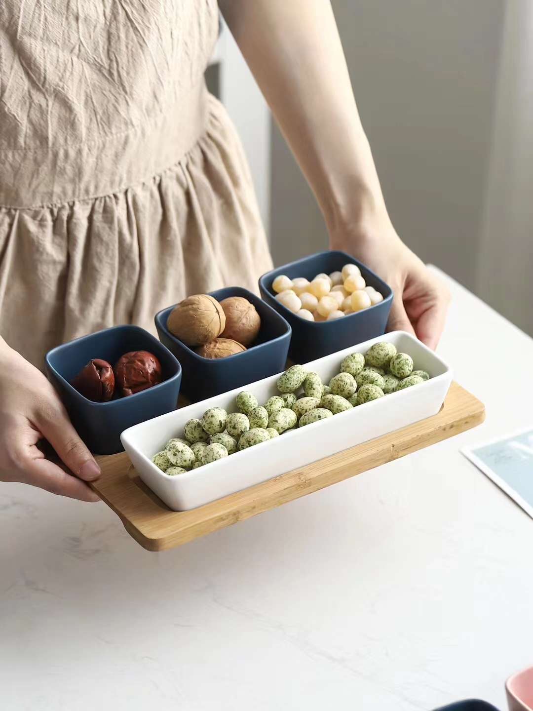 Ceramic Tray Starter Dish Sauces Bowl Snack Snack Bowl Dry Fruit Plate Japanese Dividing Plate Specification drawing
