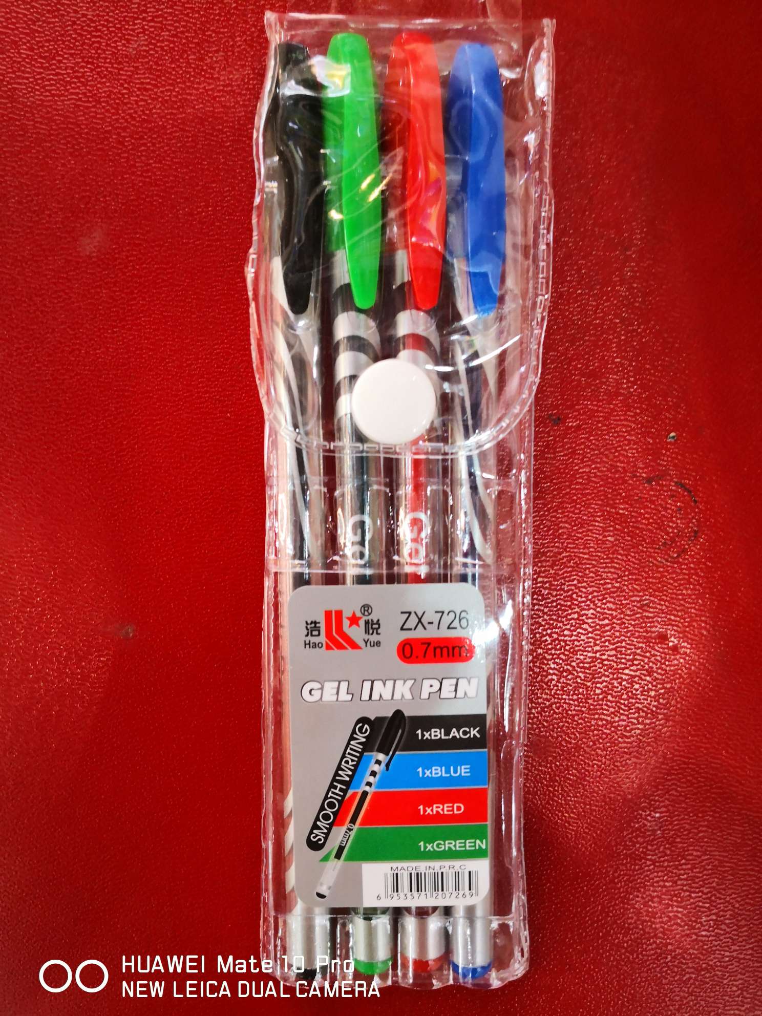 Black, red, blue, green, ZX - 726-4 neutral pens thumbnail