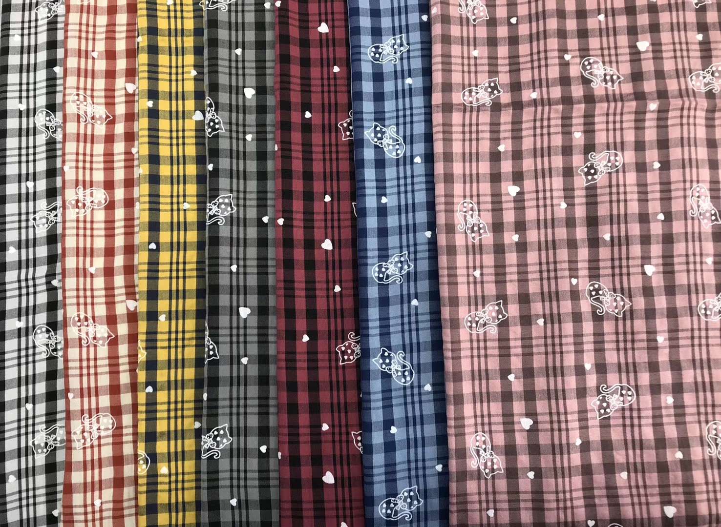 图案色织布格子面料服装饰品头饰