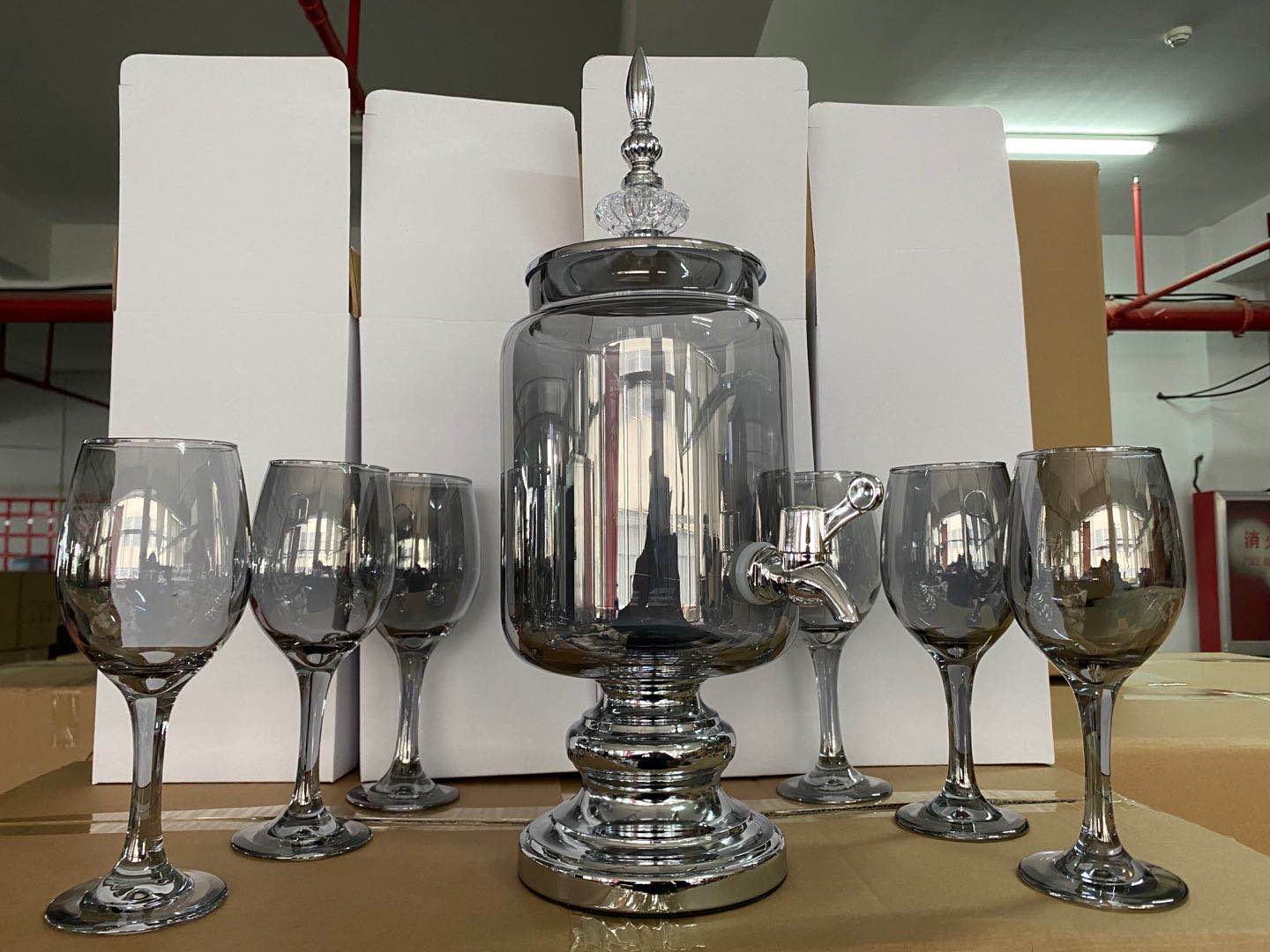 Glass juice pot, colored glass cup, colored glass pot, Korean-style juice pot detail image 2