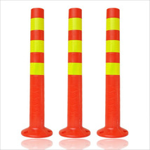 塑料警示柱道路标志柱道口路桩隔离柱75CM交通设施防撞柱PU弹力柱