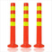 塑料警示柱道路标志柱道口路桩隔离柱75CM交通设施防撞柱PU弹力柱图
