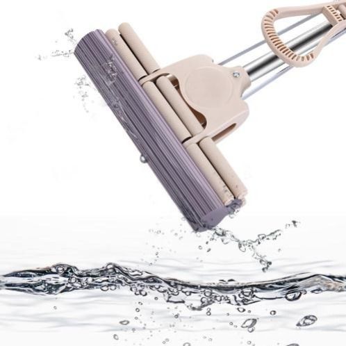 Sponge mop, household lazy roller water-squeezing floor mop, hand washable rubber cotton mop head, large water-squeezing floor mop cloth head detail image 7