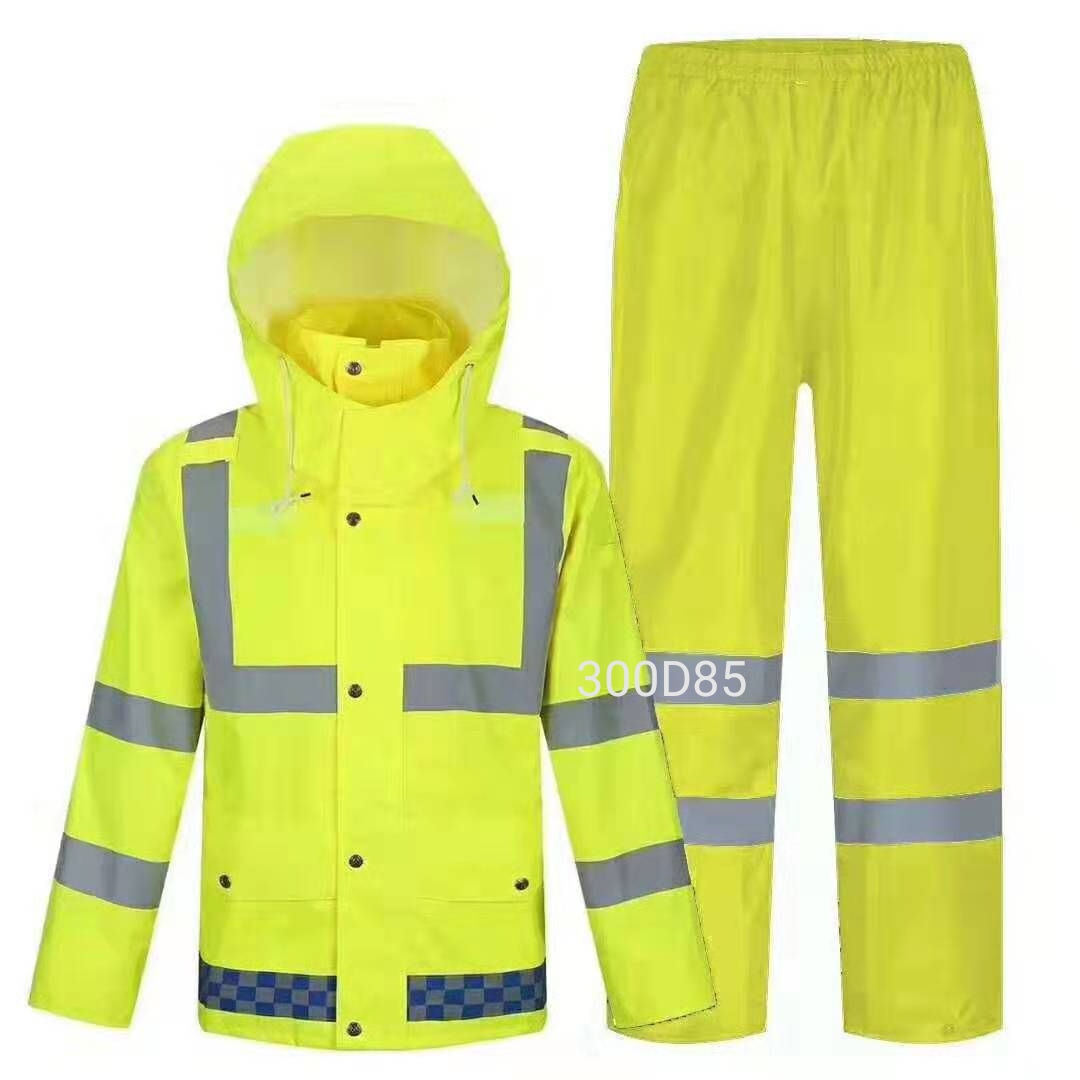 Waterproof Oxford Raincoat Highlighter Reflective Suit