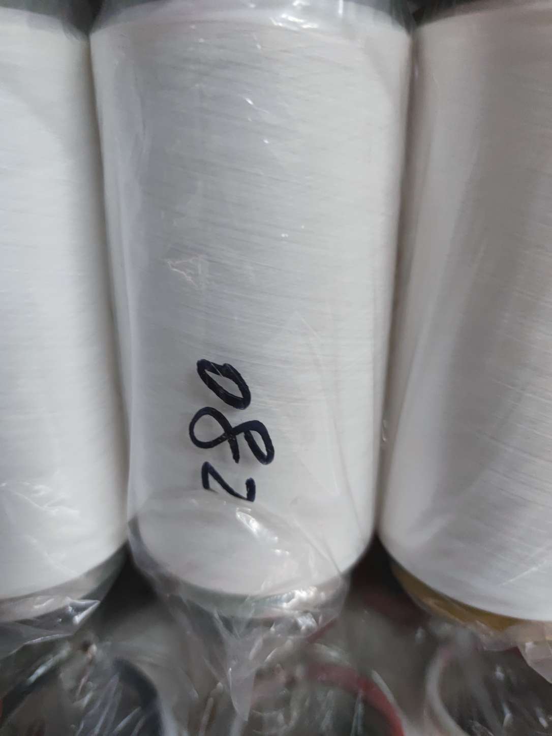 空气包覆纱 白色氨纶 涤纶包覆丝 化纤线批发082