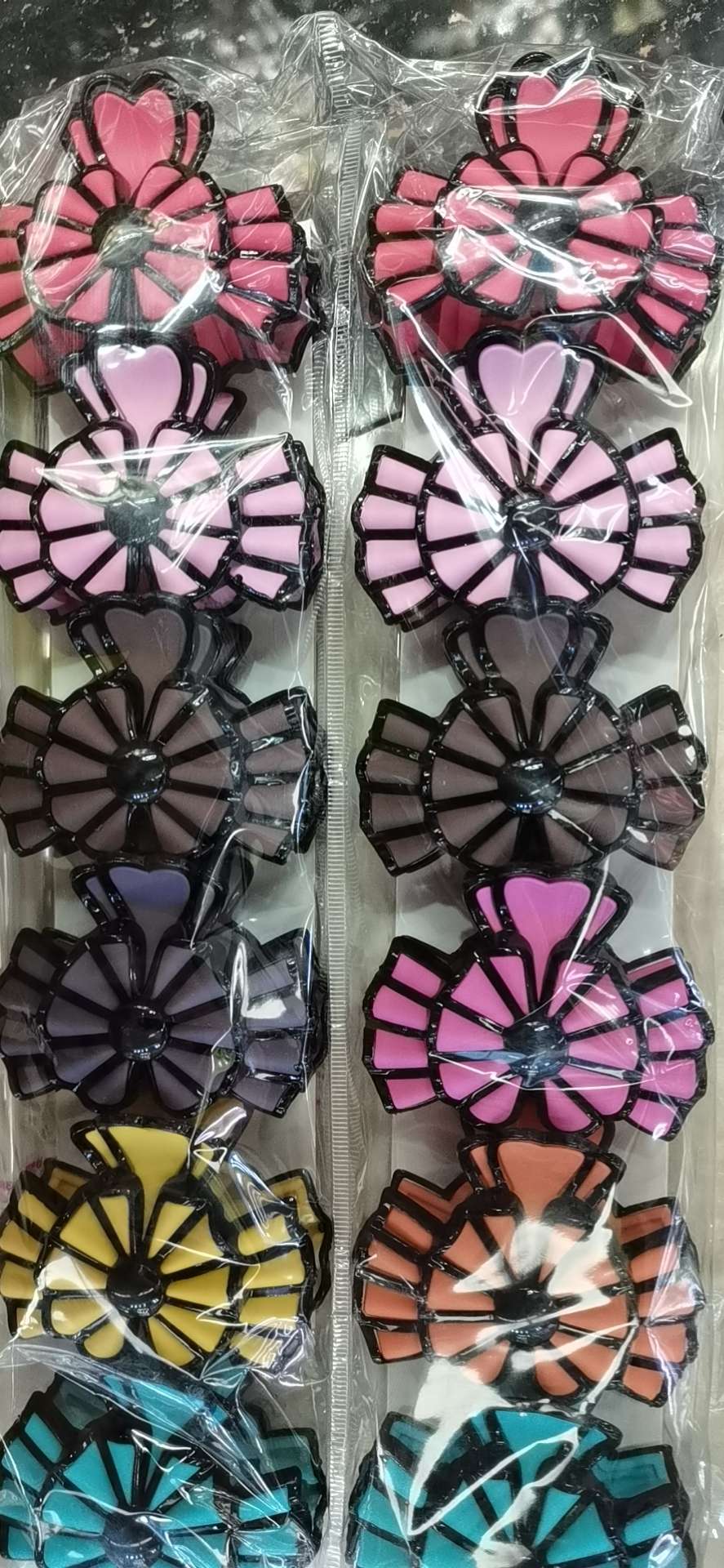 黑色大花树脂抓夹